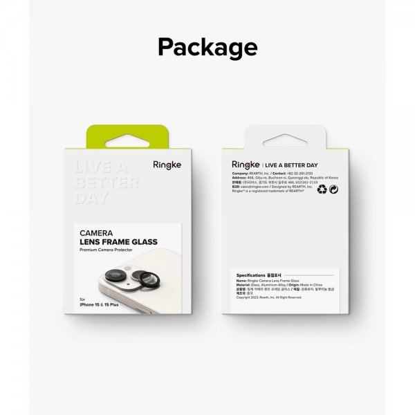 Ringke iPhone 15/iPhone 15 Plus Kameraskydd Camera Lens Frame