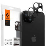 Spigen iPhone 14/15/14 Plus/15 Plus Kameraskydd Glas.tR Optik Svart 2-pack
