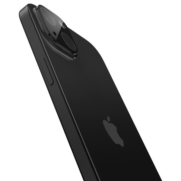 Spigen iPhone 14/15/14 Plus/15 Plus Kameraskydd Glas.tR Optik Svart 2-pack