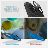 Spigen iPhone 14/15/14 Plus/15 Plus Kameraskydd Glas.tR Optik Svart 2-pack