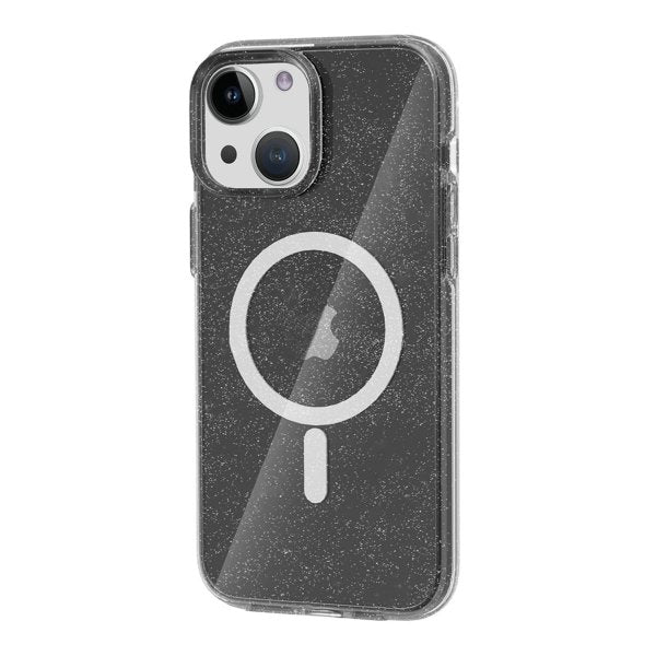 iPhone 15 Skal Glitter MagSafe Svart