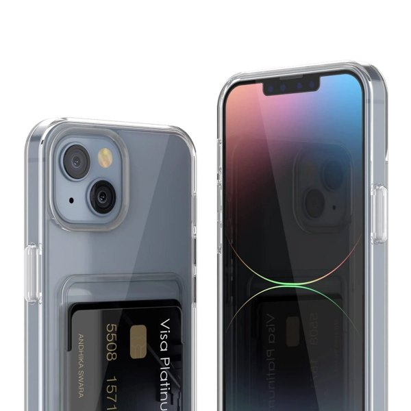 Rvelon iPhone 15 Skal Korthållare Transparent
