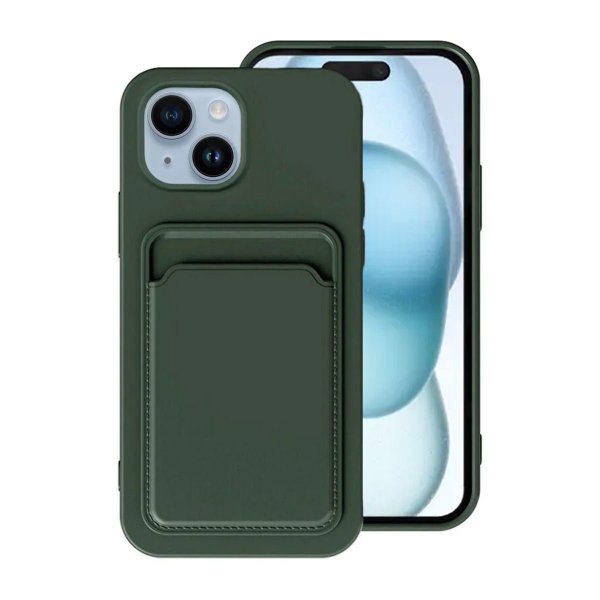iPhone 15 Skal Korthållare Grön