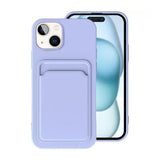 iPhone 15 Skal Korthållare Lila