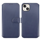 Rvelon iPhone 15 Fodral Äkta Läder Blå