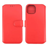 Rvelon iPhone 15 Fodral Äkta Läder Röd