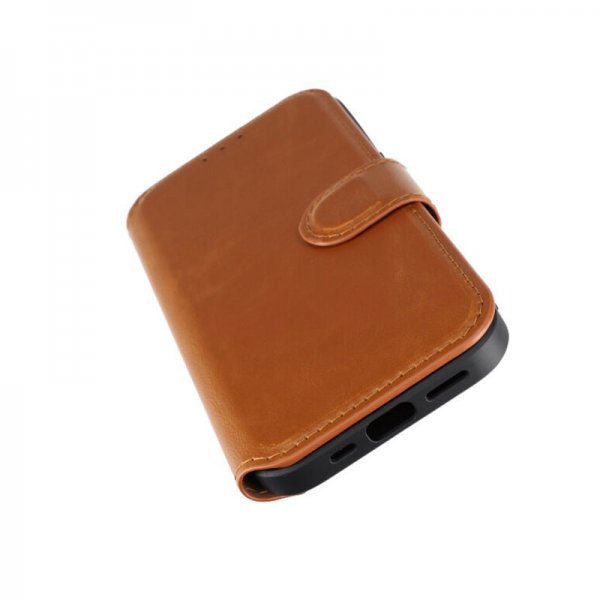 Rvelon iPhone 15 Fodral 4 Kortfack MagSafe Brun