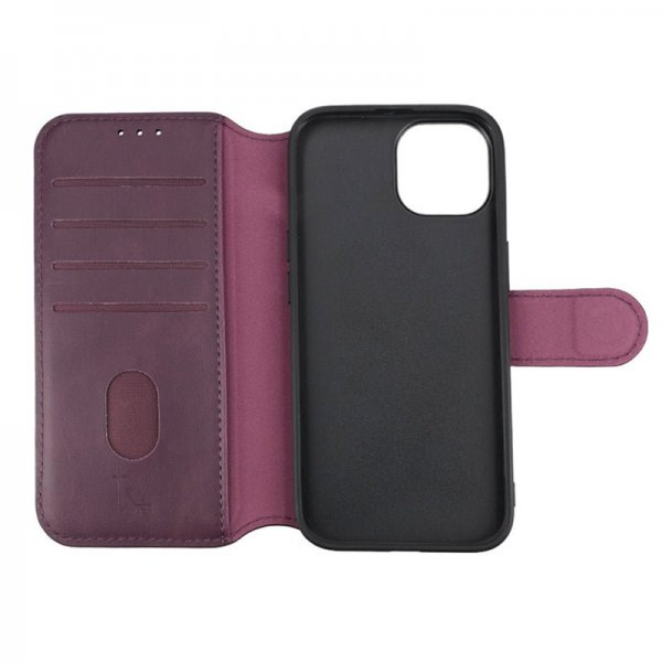 Rvelon iPhone 15 Fodral 4 Kortfack MagSafe Lila