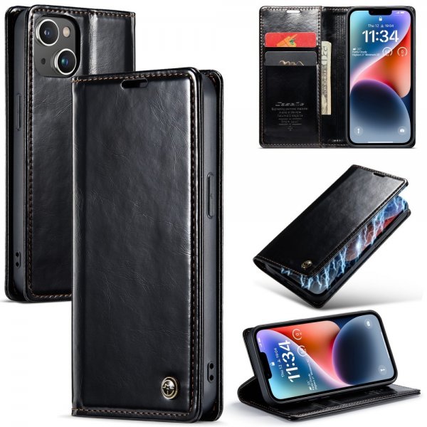 CaseMe iPhone 15 Plus Fodral 003 Series Svart