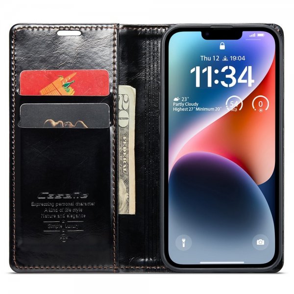 CaseMe iPhone 15 Plus Fodral 003 Series Svart