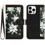 iPhone 15 Plus Fodral Blommönster Svart