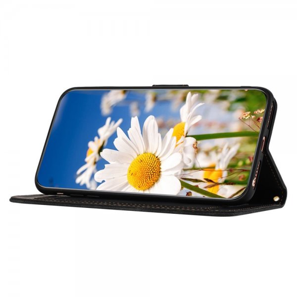 iPhone 15 Plus Fodral Blommönster Svart