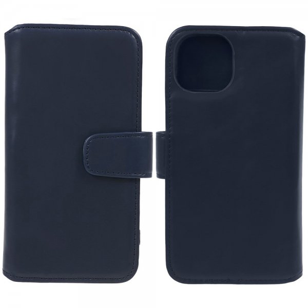 Nordic Covers iPhone 15 Plus Fodral Essential Leather Heron Blue