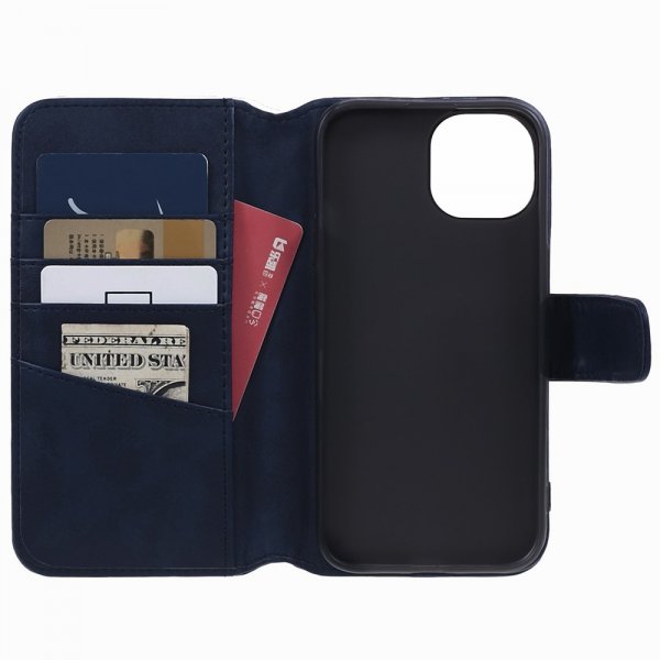 Nordic Covers iPhone 15 Plus Fodral Essential Leather Heron Blue