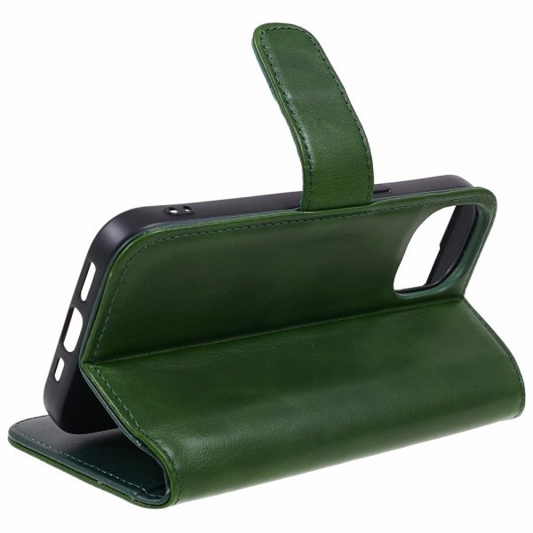Nordic Covers iPhone 15 Plus Fodral Essential Leather Juniper Green