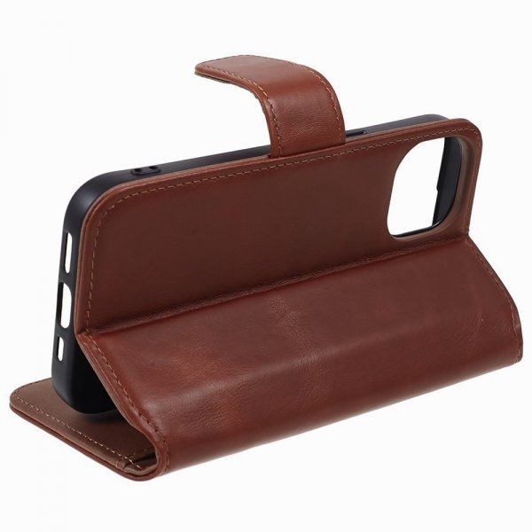Nordic Covers iPhone 15 Plus Fodral Essential Leather Maple Brown