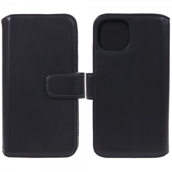 Nordic Covers iPhone 15 Plus Fodral Essential Leather Raven Black