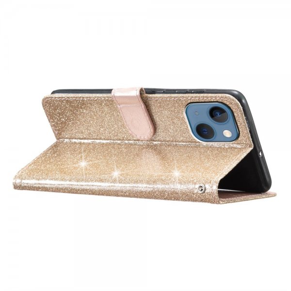 iPhone 15 Plus Fodral Glitter Guld