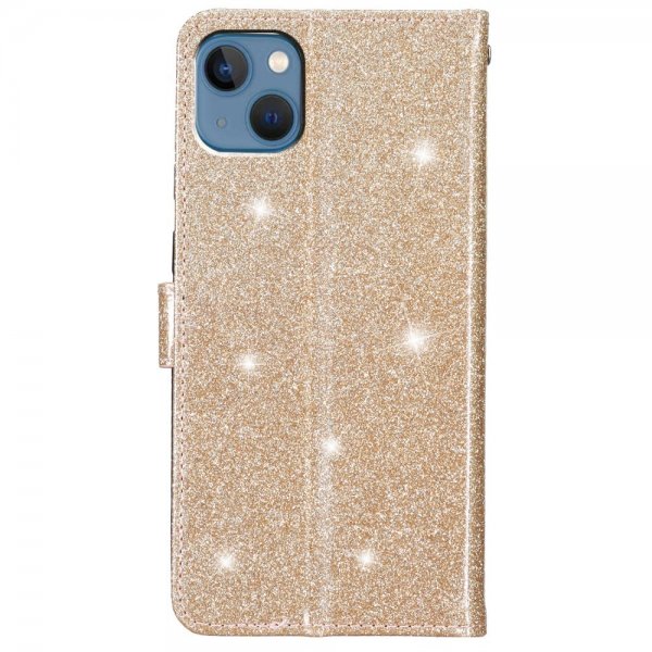 iPhone 15 Plus Fodral Glitter Guld