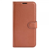 iPhone 15 Plus Fodral Litchi Brun
