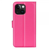 iPhone 15 Plus Fodral Litchi Magenta