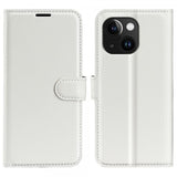 iPhone 15 Plus Fodral Litchi Vit
