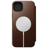 Nomad iPhone 15 Plus Fodral Modern Leather Folio Brun