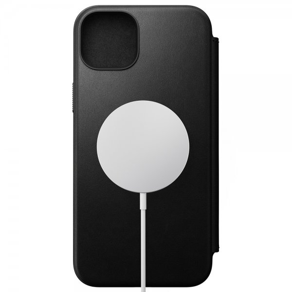 Nomad iPhone 15 Plus Fodral Modern Leather Folio Svart