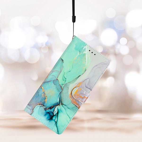 iPhone 15 Plus Fodral Motiv Grön Marmor
