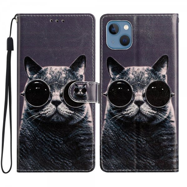 iPhone 15 Plus Fodral Motiv Katt med Solglasögon