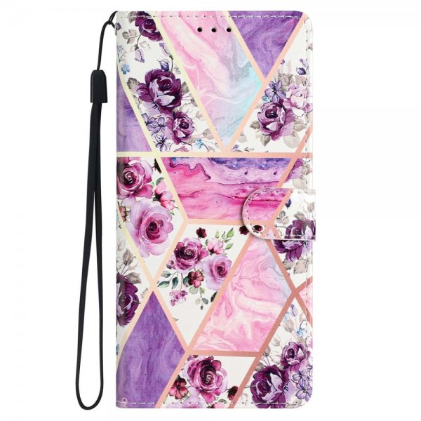iPhone 15 Plus Fodral Motiv Lila Blommor