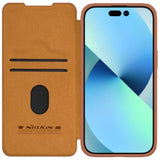 Nillkin iPhone 15 Plus Fodral Qin Pro Series Brun