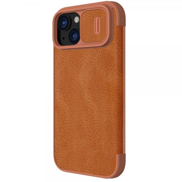 Nillkin iPhone 15 Plus Fodral Qin Pro Series Brun