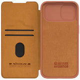 Nillkin iPhone 15 Plus Fodral Qin Pro Series Brun