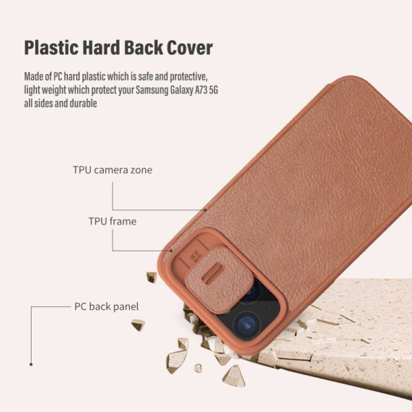 Nillkin iPhone 15 Plus Fodral Qin Pro Series Röd