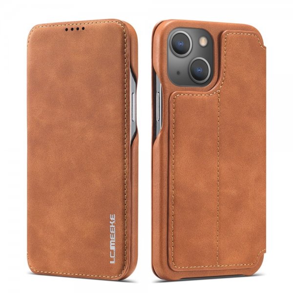 Lc.Imeeke iPhone 15 Plus Fodral Retro Brun
