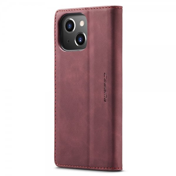CaseMe iPhone 15 Plus Fodral Retro Flip Röd