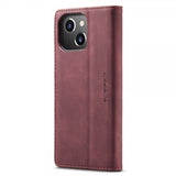CaseMe iPhone 15 Plus Fodral Retro Flip Röd