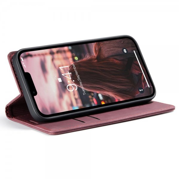 CaseMe iPhone 15 Plus Fodral Retro Flip Röd
