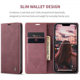 CaseMe iPhone 15 Plus Fodral Retro Flip Röd
