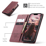 CaseMe iPhone 15 Plus Fodral Retro Flip Röd