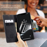 CaseMe iPhone 15 Plus Fodral Retro Flip Svart