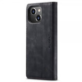 CaseMe iPhone 15 Plus Fodral Retro Flip Svart