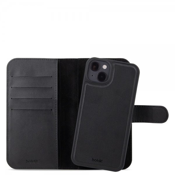 holdit iPhone 15 Plus Fodral Wallet Case Magnet Plus Svart