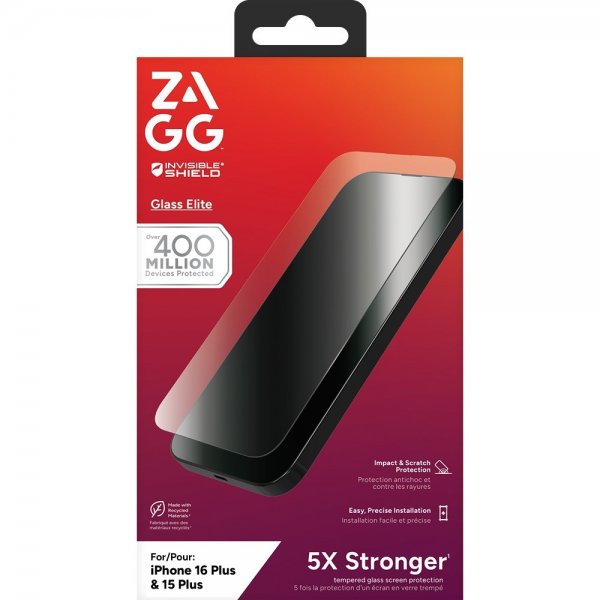 ZAGG InvisibleShield iPhone 15 Plus/iPhone 16 Plus Skärmskydd Glass Elite