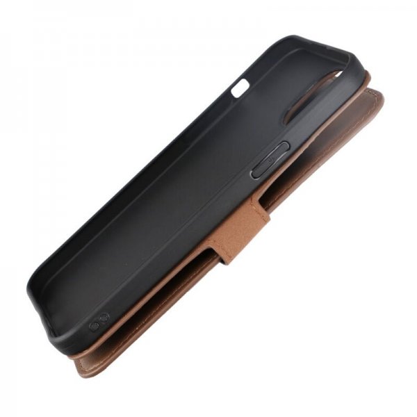 Rvelon iPhone 15 Plus Fodral Äkta Läder Brun