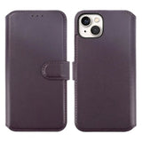 Rvelon iPhone 15 Plus Fodral Äkta Läder Lila