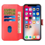 Rvelon iPhone 15 Plus Fodral Äkta Läder Röd