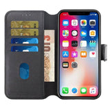 Rvelon iPhone 15 Plus Fodral Äkta Läder Svart