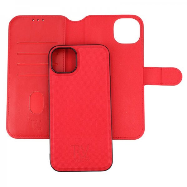 Rvelon iPhone 15 Plus Fodral Magnetiskt Avtagbart Skal Röd